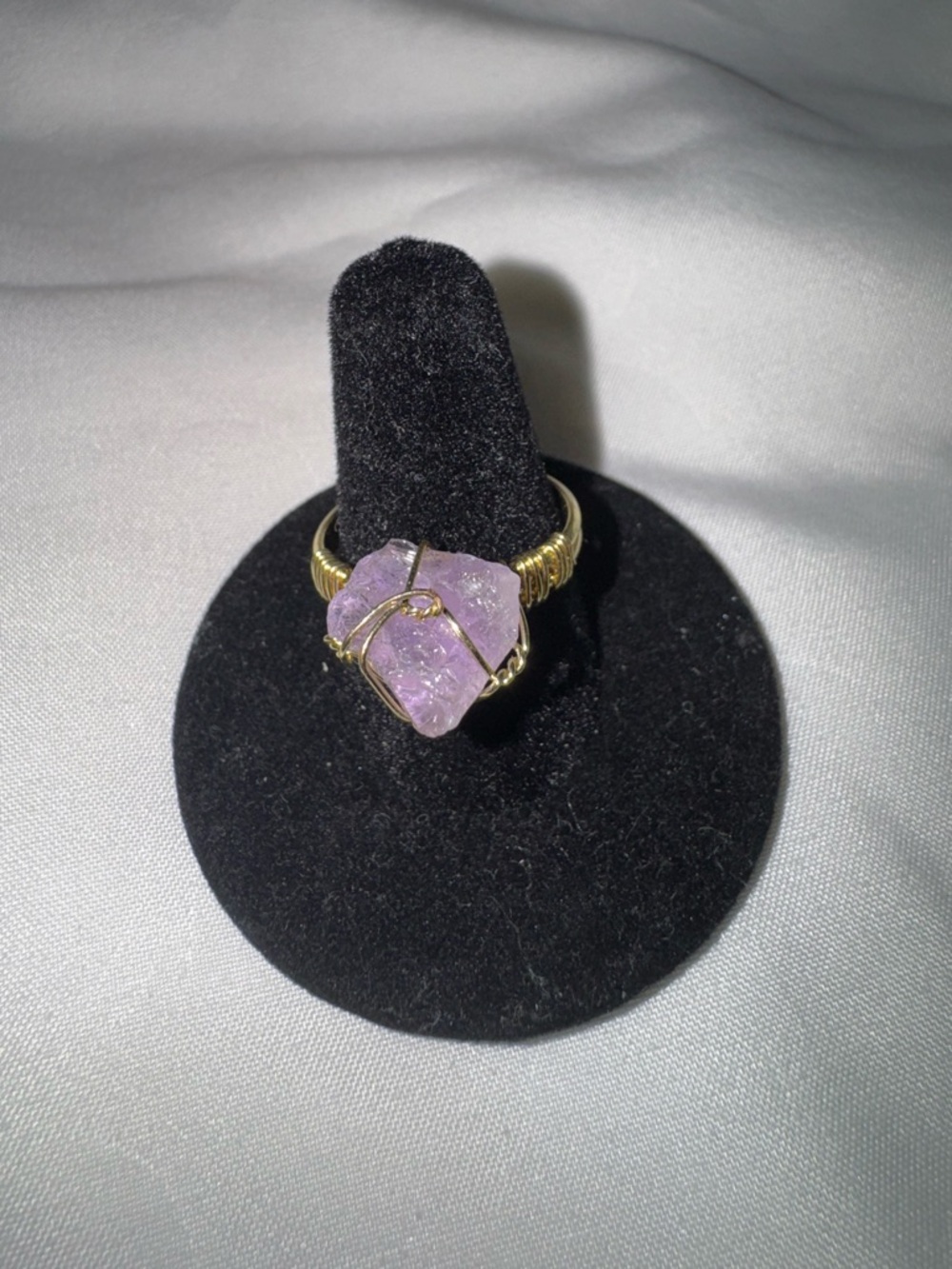 Genuine Wired Raw Amethyst Ring 💍
